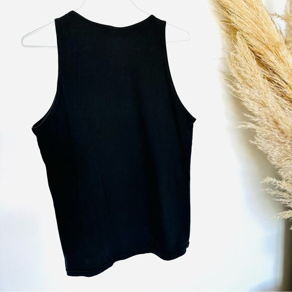 UNISEX PALA WAN Philippines Black White Green Tropical Screen Print Tank Top L - Picture 4 of 8